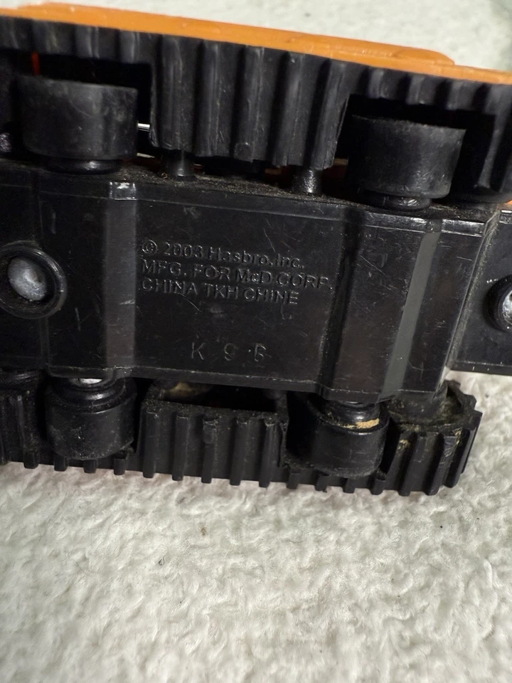 MCDONALDS TONKA Mini Bulldozer Construction 2003 Orange Hasbro Happy Meal  - Image 4 of 4