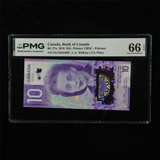 2018 Canada Bank of Canada BC-77a 10 Dollars PMG 66 EPQ Gem UNC