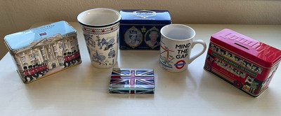 Mind the Gap Mug London Town Vase God Save The Queen Tea Tins London Underground