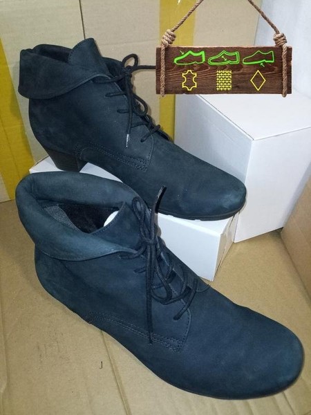 Women Gabor Ankle Boots Navy Nubuck 40