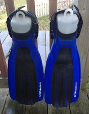 Tusa Imprex Open Heel Diving Fins Blue/Black Size Large Ships Free In USA