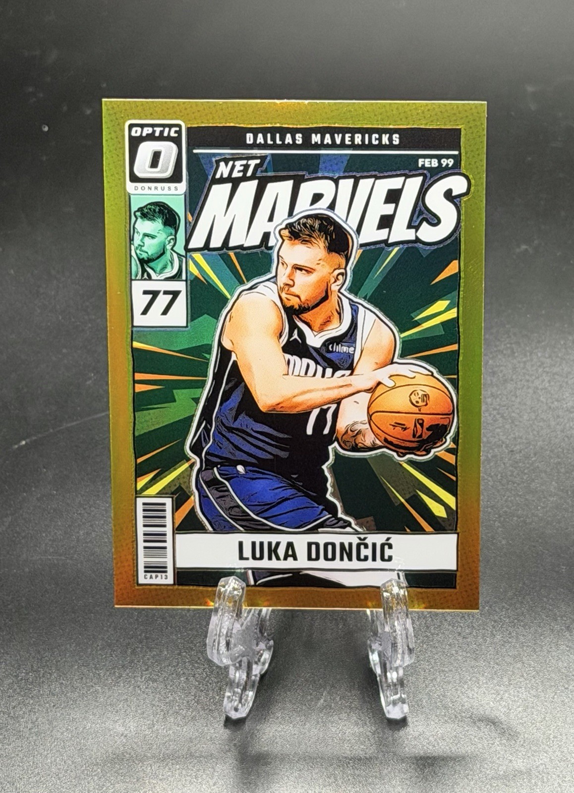 2024-25 Donruss Optic #17 Luka Doncic Net Marvels Gold SSP /10 Mavericks Lakers