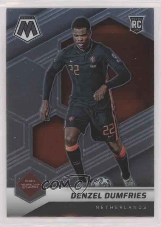2021-22 Panini Mosaic FIFA Road to World Cup Denzel Dumfries #171 Rookie RC uk2
