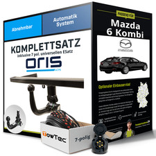 Für MAZDA 6 Kombi Typ GJ, GL Anhängerkupplung abnehmbar +eSatz 7pol uni 13- NEU