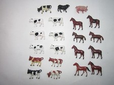 H0 Konvolut mit Kühe und Pferde für die Bauernhof-Modellbahn-Ausstattung