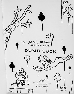 *SIGNED* Gary Baseman Dumb Luck 1st Ed Full-Page Original Sketch Art Ann Field