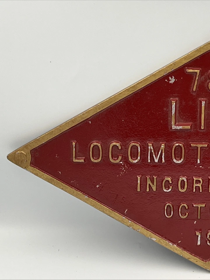"Lima Locomotive Works 7839 octubre 1941 placa de diamante MSU Railroad Club 16"" X 9""" Foto 3 de 4