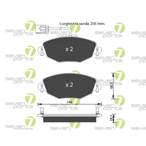 Plaquettes de frein Ford Seven Parts SVP20851 pour disque avant