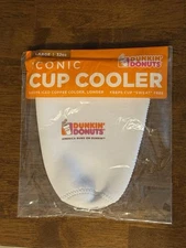 Dunkin Donuts - Iconic CUP COOLER - White - Size LARGE 32oz