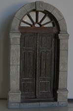 PORTONE ANTICHIZZATO CON IMPOSTE APRI-CHIUDI H.18XL.10,5XP.3 PER PRESEPE, MINIAT