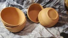 Terracotta Clay Bowls Set of 4 Rustic Decorative Bowls