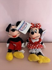 NEW wi Tags Disney Store Mini Bean Bag Mickey Mouse and Minnie Mouse Plush Toys