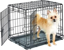 NEW WORLD PET PRODUCTS NEW WORLD DOUBLE DOOR FOLDING METAL 24-INCH DOG CRATE