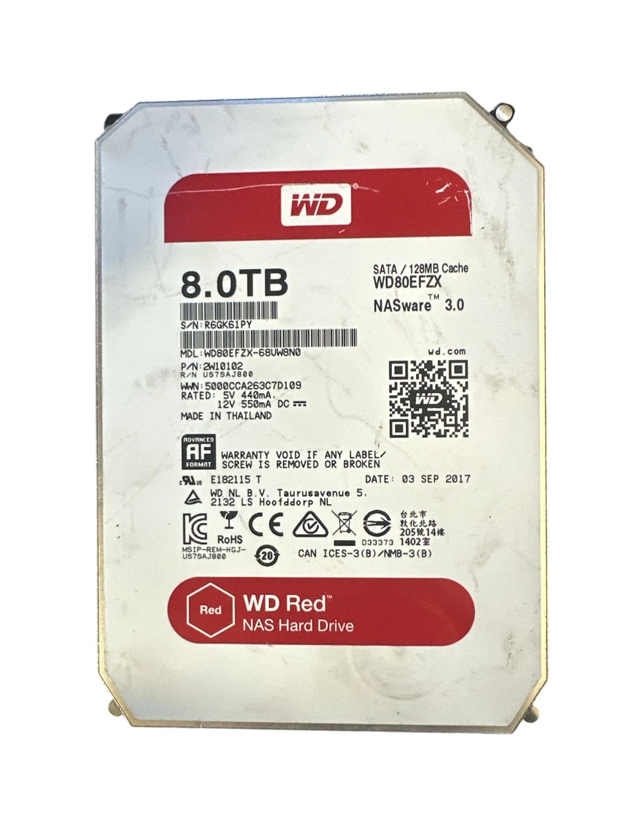Western Digital Internal Hard Disk Drives 8 TB Storage Capacity