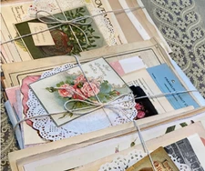 Vintage Ephemera Junk Journal Kit: Authentic Antique Book Pages for Scrapbooking