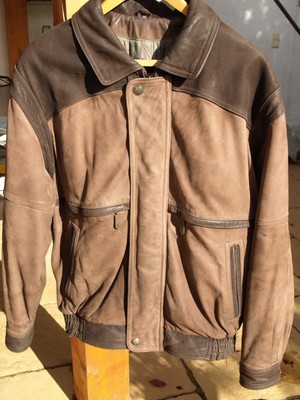 Jacke Leder, Leder-Blouson, Größe 48 