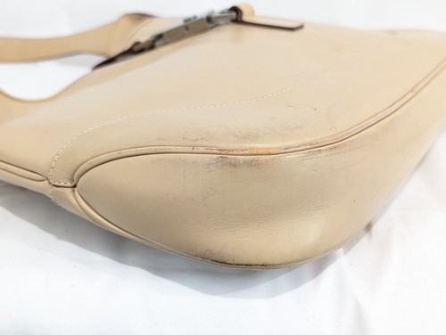 Gucci Jackie All Leather Beige Shoulder Hand Bag 001 3340 002058 Authentic - Picture 13 of 19