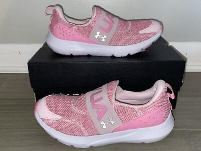 NEW Under Armour GGS Surge 3 Slip-On Girl's Youth Size 7Y PINK  Sneakers