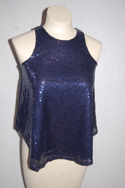 blue sparkly top