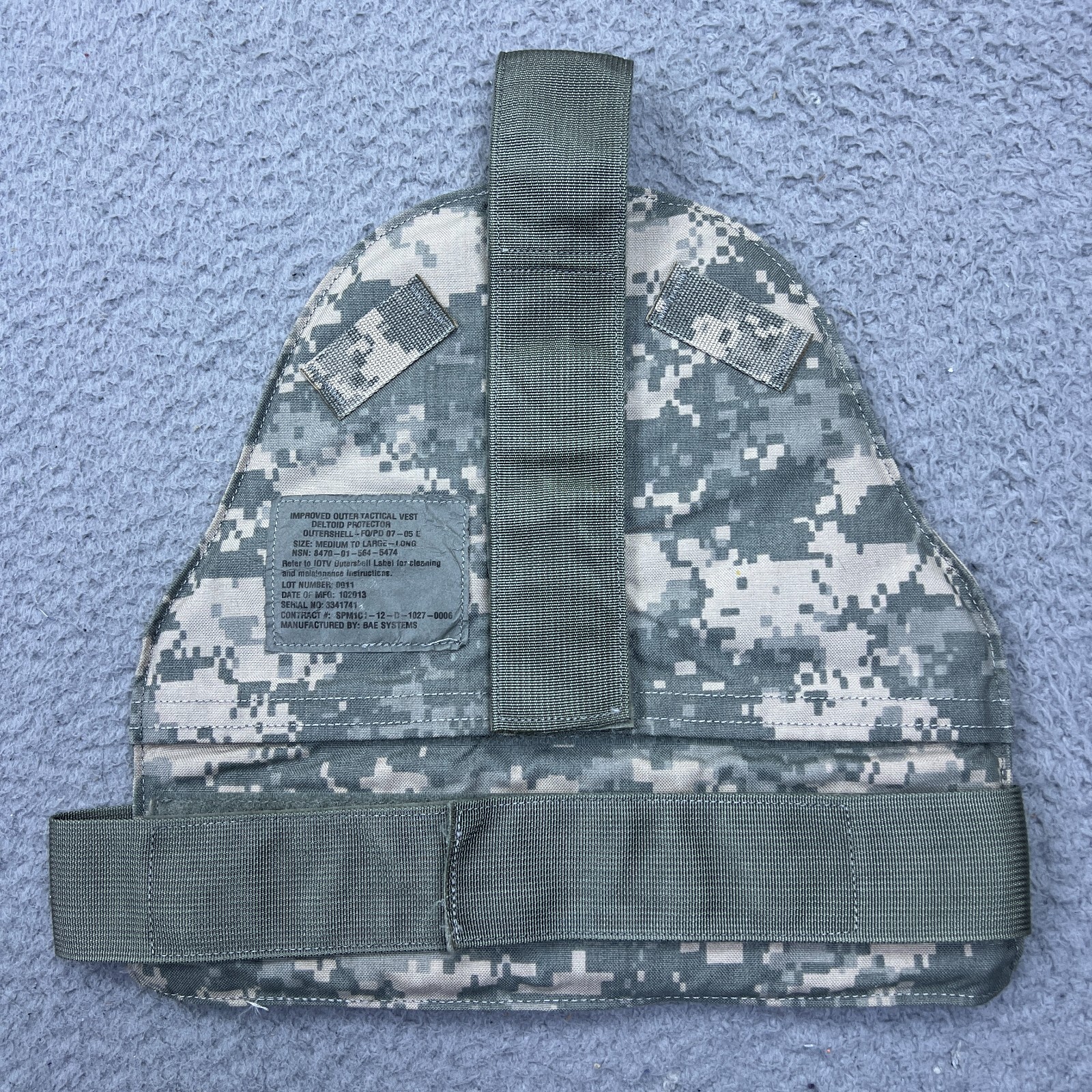 Improved Outer Tactical Vest Deltoid Protector Digital Camo Medium-Large Long