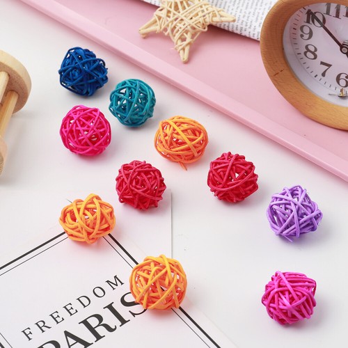 Budgie Toys Parrot Jouet Balle Perroquet Takraw De Bébé Boules officiel Rotin