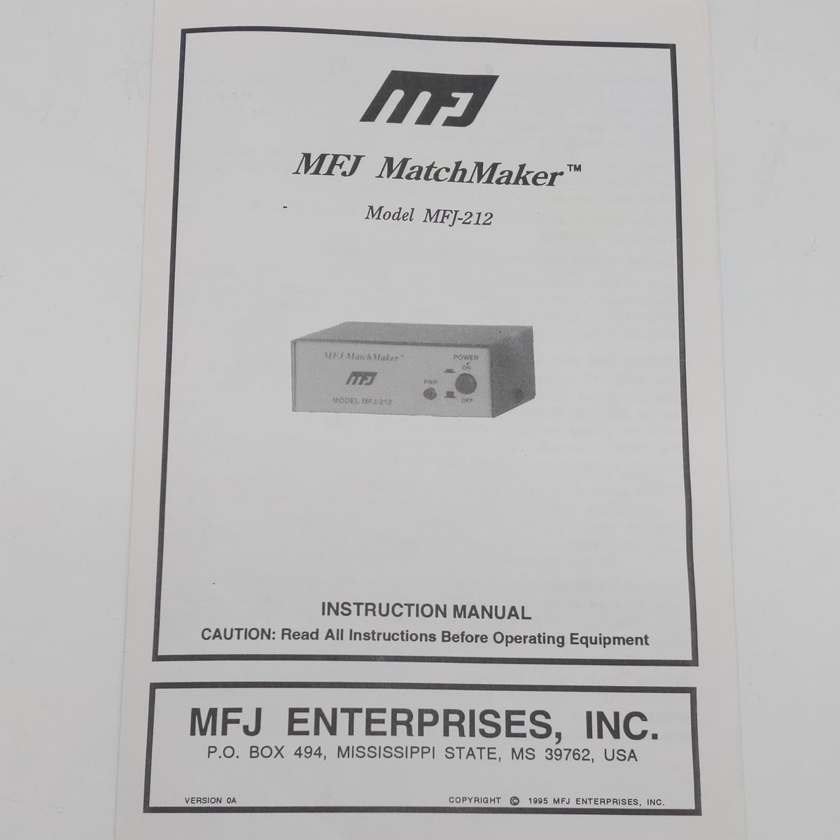 MFJ Matchmaker MFJ-212 アンテナマッチャー MFJ Matchmaker MFJ-212 アンテナマッチャー - メルカリ