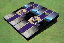 University Of Washington Helmet Field Long Stripe Matching Purple Themed Cornhol