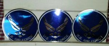 U.S. Air Force 3 Foil Stickers 4" Circle