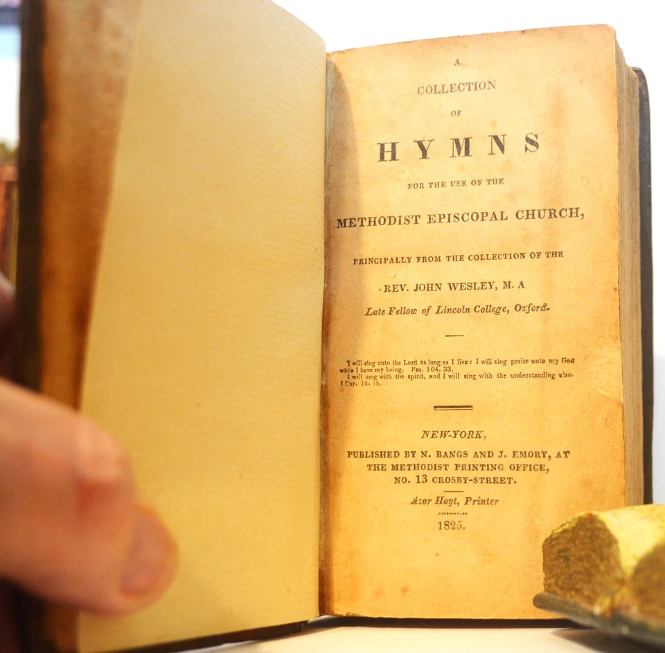 200 Year Old Methodist Hymnal Wesley 1825 Exceptional ,Very Clean Free Shipping! - Image 4 of 4