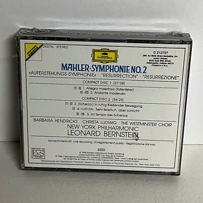 Leonard Bernstein Gustav Mahler: Symphony No. 2 CD Set Deutsche