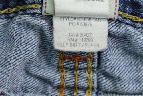 Pantalones de mezclilla para hombre True Religion Billy Big T Super T naranja amarillo en apuros talla 30 - Imagen 5 de 12