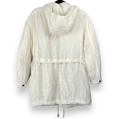 Vintage NY 10018 Silk Puffer Jacket Medium Women's Full Zip Hooded