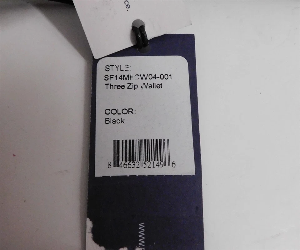 Nueva Cartera sin asas grande de cuero negra con tres cremalleras alrededor de Rebecca Minkoff Foto 3 de 4