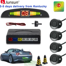 4 Sensors Parking Sensor Car Reverse with LCD Display Audio Buzzer Alarm kit USA