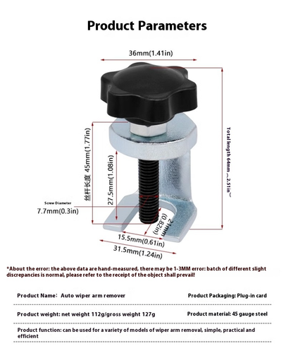 Removedor de brazo de limpiaparabrisas de automóvil Limpiaparabrisas Lama Limpiaparabrisas Herramienta de eliminación de varios modelos - Imagen 4 de 11