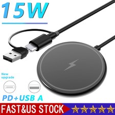 Caricabatteria wireless 15 W pad ricarica rapida per Samsung Galaxy S25 S24 FE S23 S22 Ultra