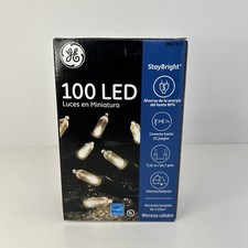 GE 100 StayBright LED Miniature Warm White Christmas String Lights 3