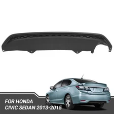 For Honda Civic 2013-2015 2014 Rear Lower Bumper Valance Cover Textured Black 