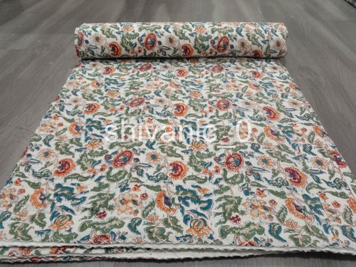 Ethnic Kantha Quilt Indian Cotton Bedspread Throw Blanket Bed Coverlet Decor Art - Picture 3 of 6