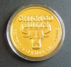 CHICAGO BULLS HIGHLAND MINT COIN 1997 CENTRAL CHAMPIONS ROUND .999 SILVER 1/250