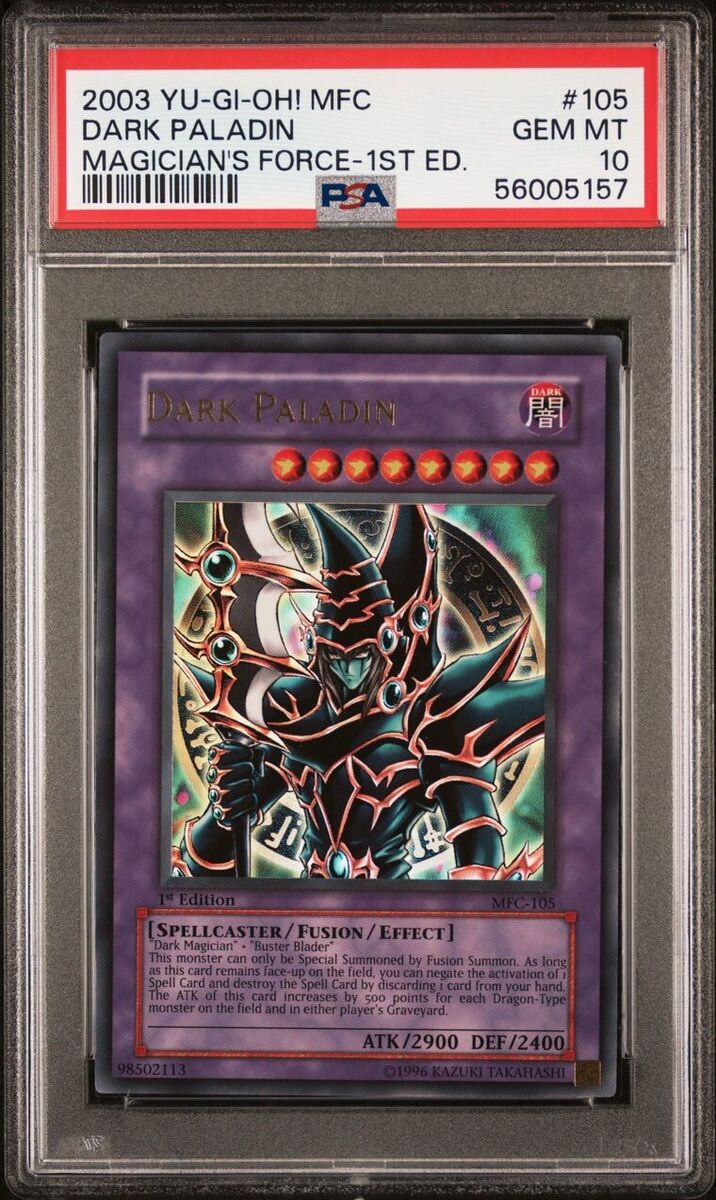 Dark Paladin MFC 1st PSA 10 Gem Mint Ultra Rare #105 Error Dark Paladin MFC 1st PSA 10 Gem Mint Ultra Rare #105 Error