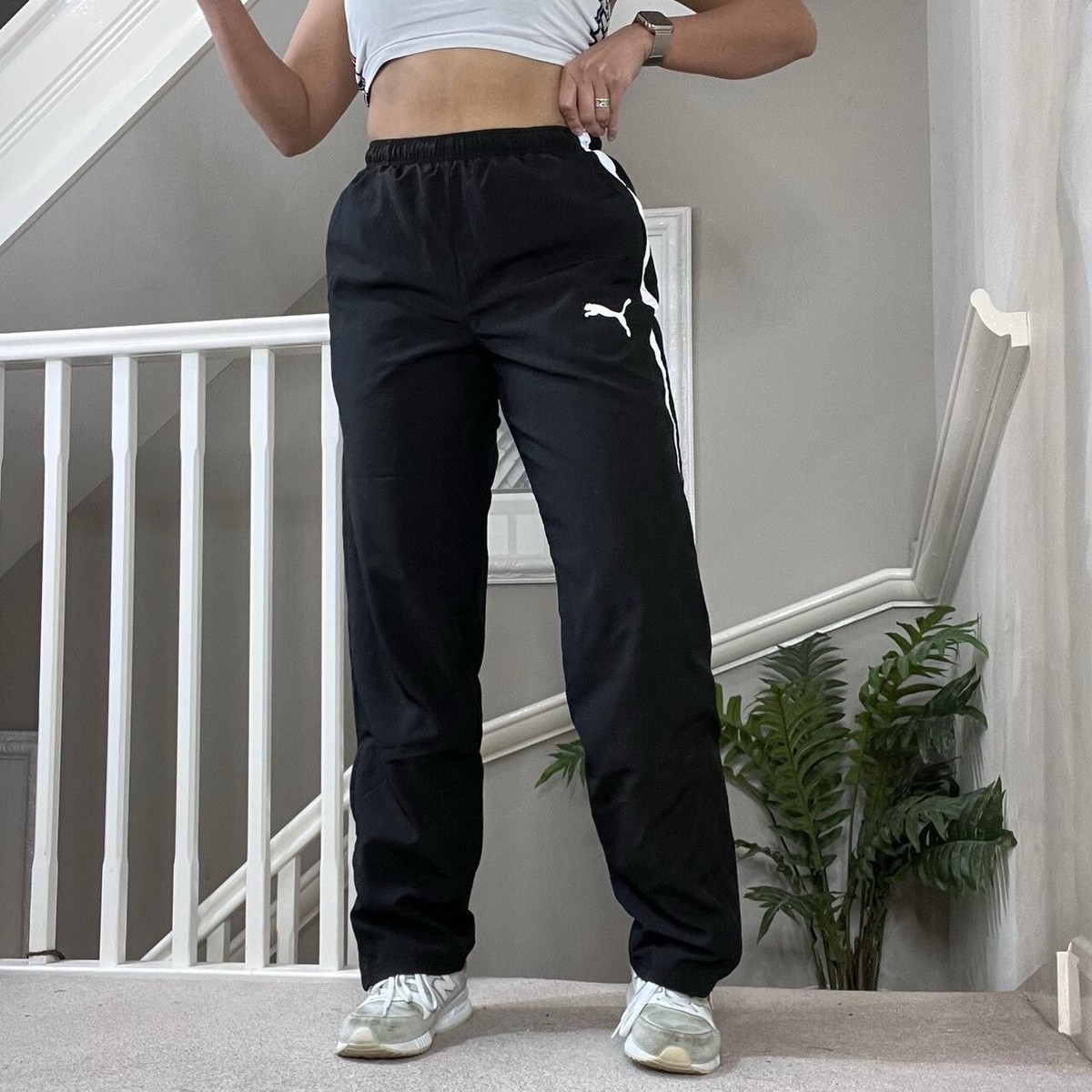 パンツ 2000's archive PUMA buggy pants y2k Vintage Puma Windpants Tracksuit Bottom Trouser Black Size S