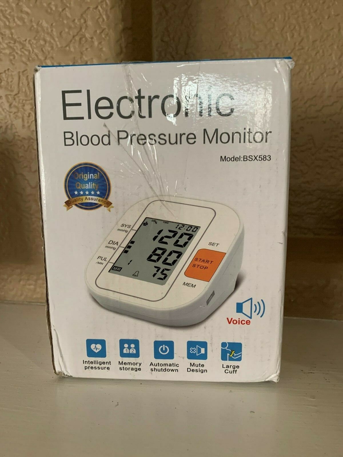 Open Box New Intellisense Auto Electronic Blood Pressure Monitor, White