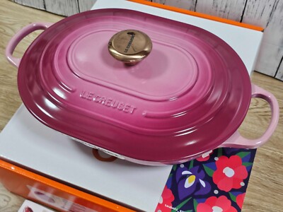 Le Creuset Cast Iron Enameled Pot Signature Oblong Marmite 31cm Berry Casserole