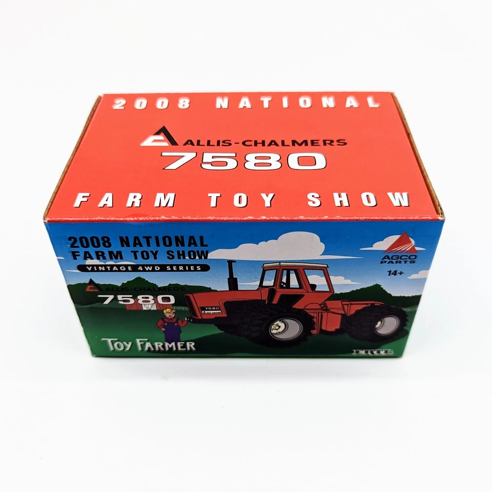 1/64 Allis Chalmers 7580 4WD 拖拉机带双件 2008 年全国农场玩具展 — 第 2/4 张图片