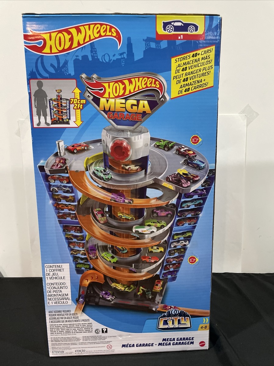 New Hot Wheels City MEGA Stores 40+ Garage Playset Includes