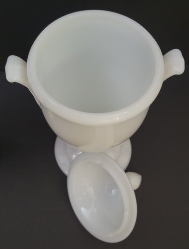 Difícil de encontrar inusual vintage urnas de vidrio de leche frascos de boticario vidrio de leche vaso de leche como está - Imagen 6 de 7