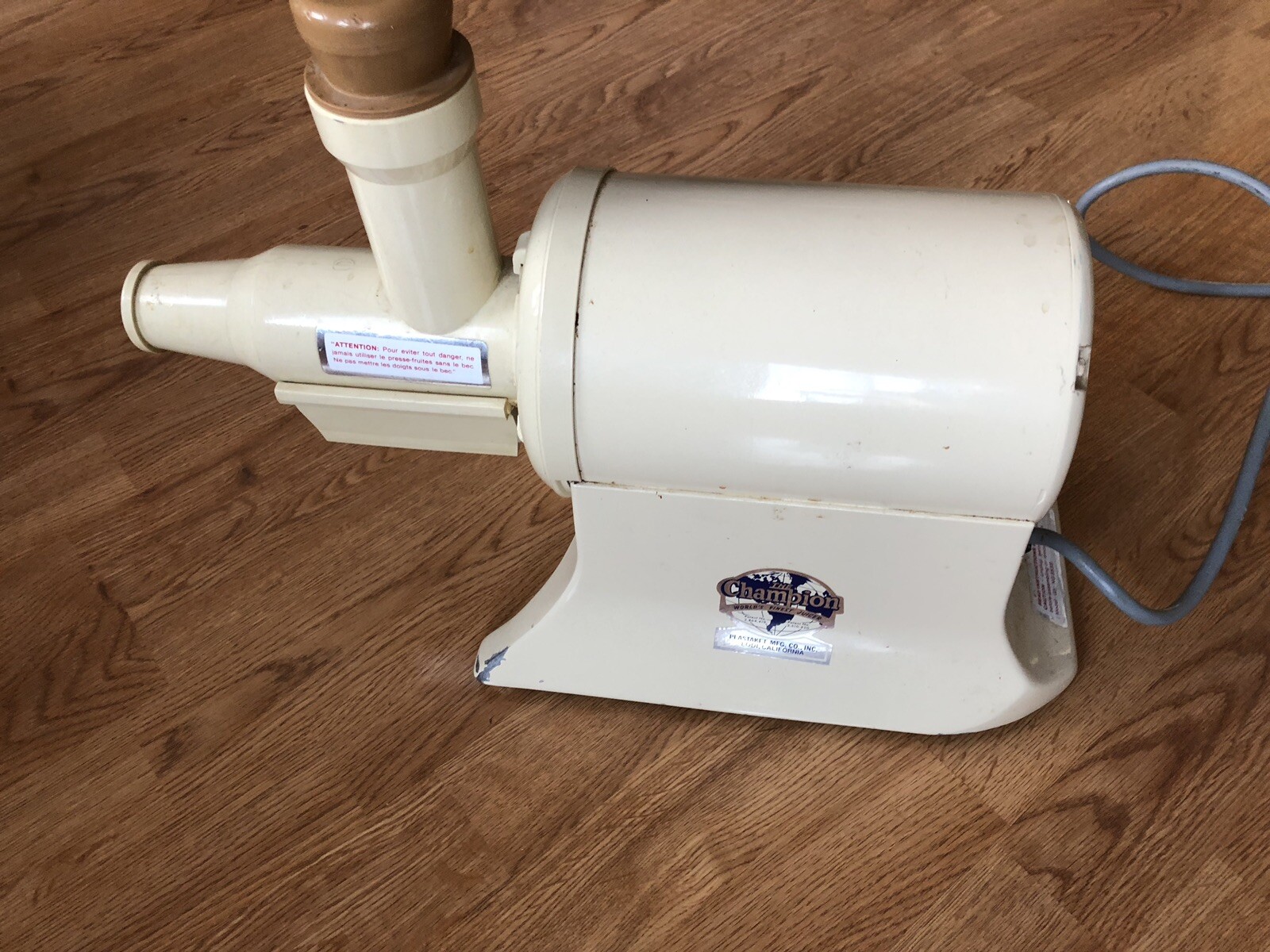 Vintage Champion Juicer Heavy Duty caoutchouc G5-NG-853S Blanc Légumes Fruits Vintage Champion Juicer Heavy Duty caoutchouc G5-NG-853S Blanc Légumes Fruits