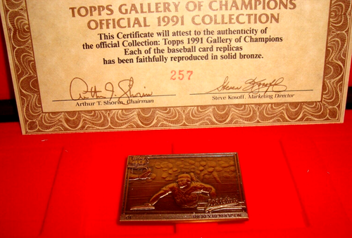 1991 Topps BRONZE 'GALLERY of CHAMPIONS' #670 RICKEY HENDERSON Oakland A's RARE