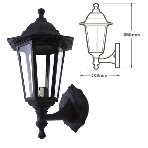 HiSpec Photocell PIR Sensor Traditional Full Half Lantern Coach Wall Light Lamp - 第 2/7 張圖片